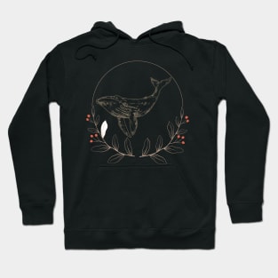 Floral Whale Art Hoodie